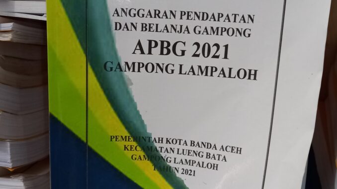 APBG Tahun 2021 Gp. Lampaloh